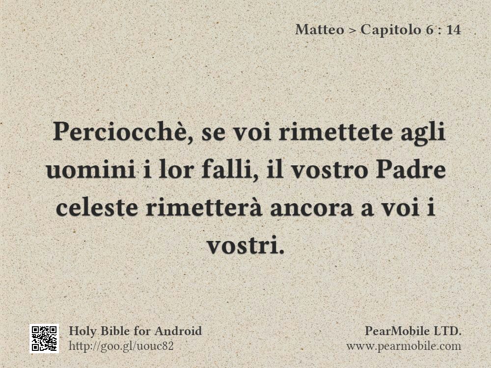 Matteo, Capitolo 6:14